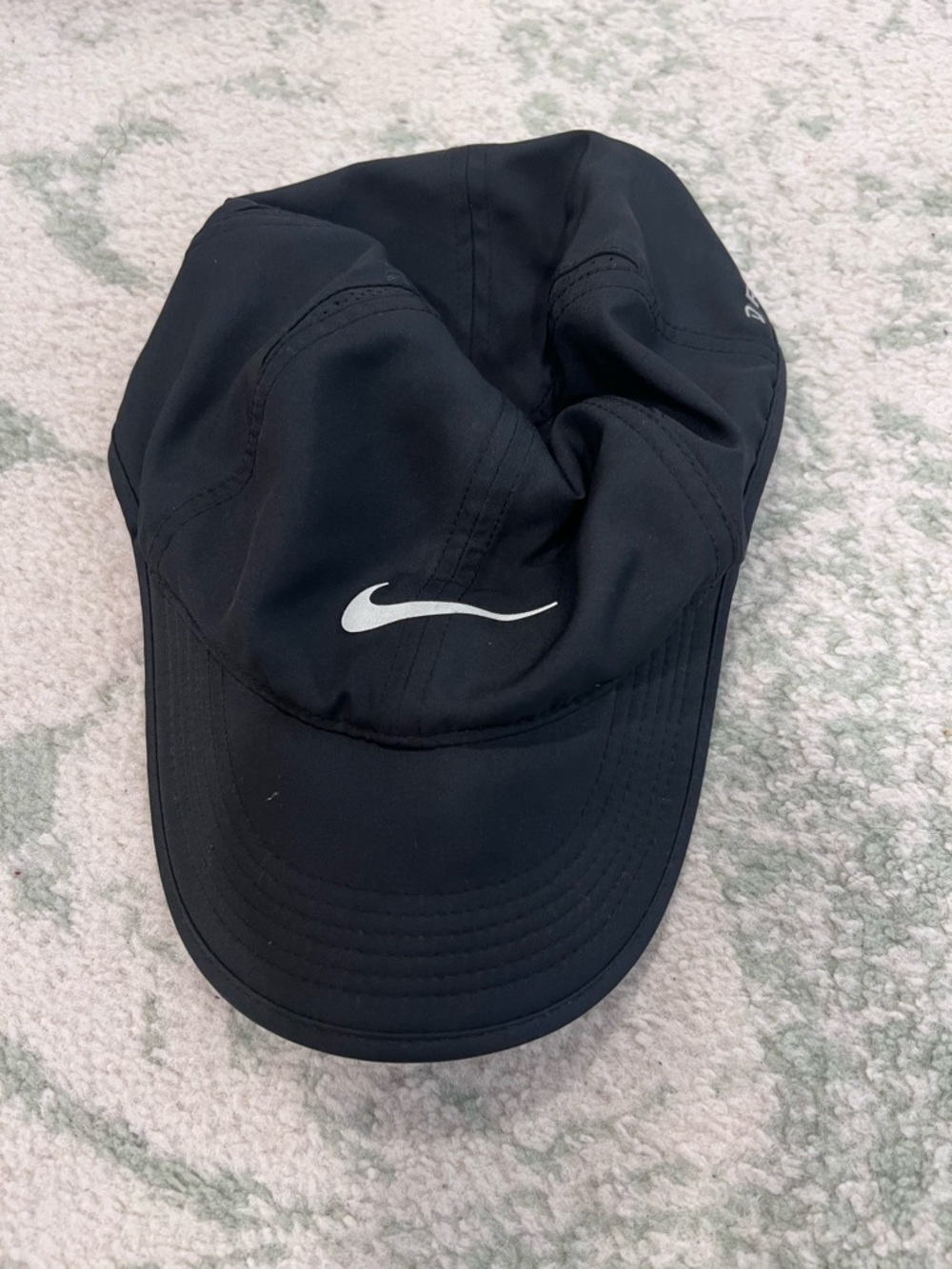 Nike Black Performance Sports Cap with White Swoosh